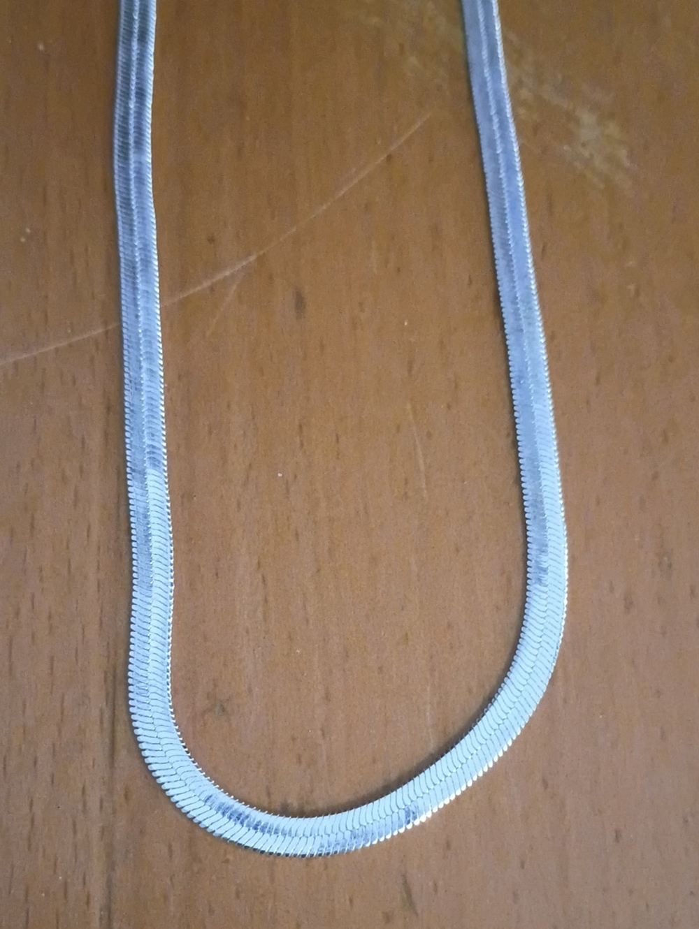 sterling silver herringbone Chain - Picture 2 of 5